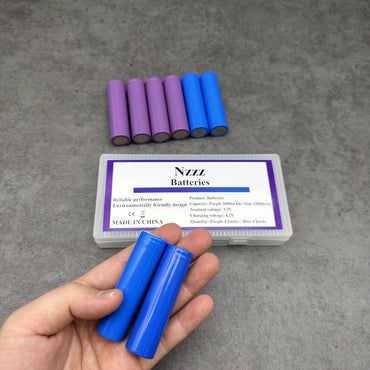 Nzzz Lithium Battery Set - Purple 2000mAh & Blue 1500mAh for Outdoor Adventures
