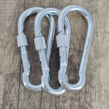 King Plumber Reliable Carabiners of Metal – 3 Pack for Climbing, Hiking and Outdoor Activities