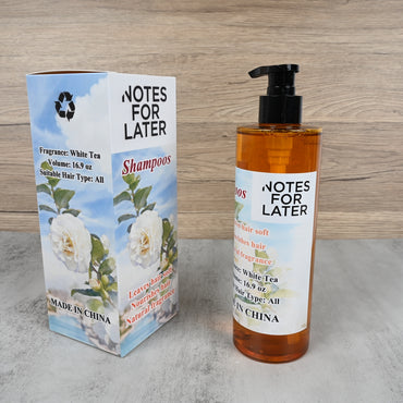 NOTES FOR LATER White Tea Scented Shampoo Gentle Daily Cleansing & Hair Nourishment with Refreshing Fragrance