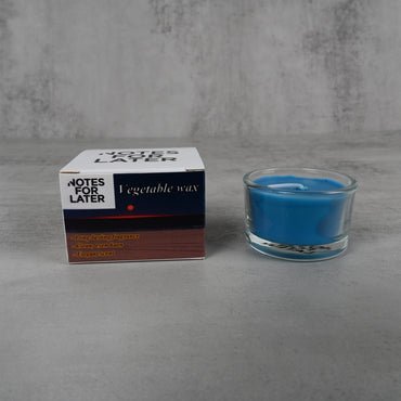 NOTES FOR LATER Beach Walk Scented Candle in Blue Coastal Soy Wax Candle with Ocean Breeze Fragrance