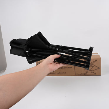 JMJJWEI Portable Outdoor Folding Chairs Medium Black Lightweight Chairs for Camping & Art