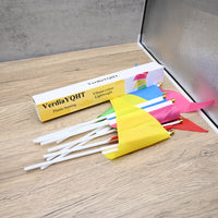 VerdiaYQHT Handheld Triangle Plastic Bunting Small Colorful Flags For Celebrations And Cheering Events