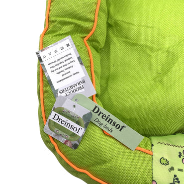 Dreinsof Dog beds Plush Comfort Anti Slip Bottom Universal Easy Clean Green 60×30×10 Centimeter Dog Beds