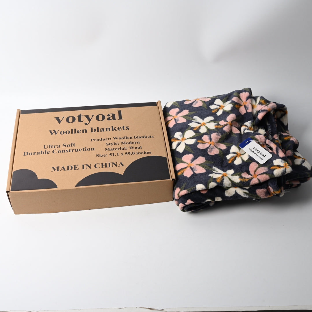 votyoal Premium Luxury Woollen Blankets Soft Knitted Winter Bedding Throws