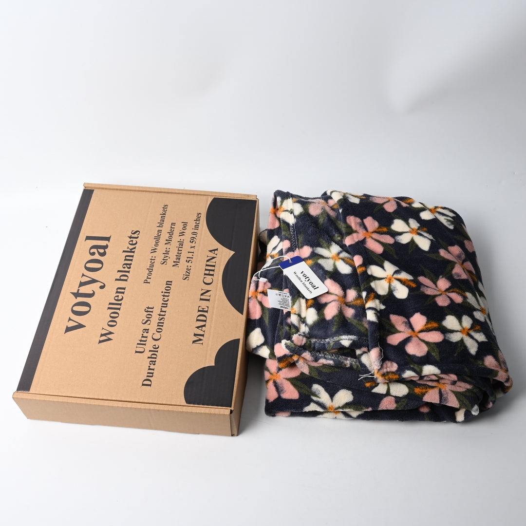 votyoal Premium Luxury Woollen Blankets Soft Knitted Winter Bedding Throws
