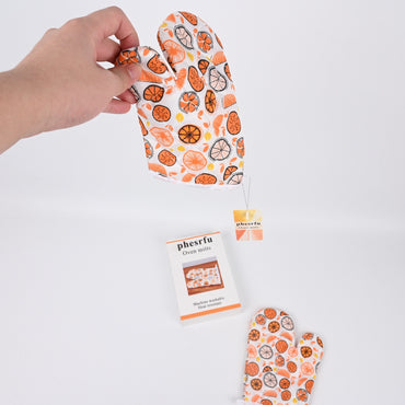 phesrfu Heat Resistant Oven Mitts Kitchen Oven Mitts for Baking & Cooking with Comfortable Grip