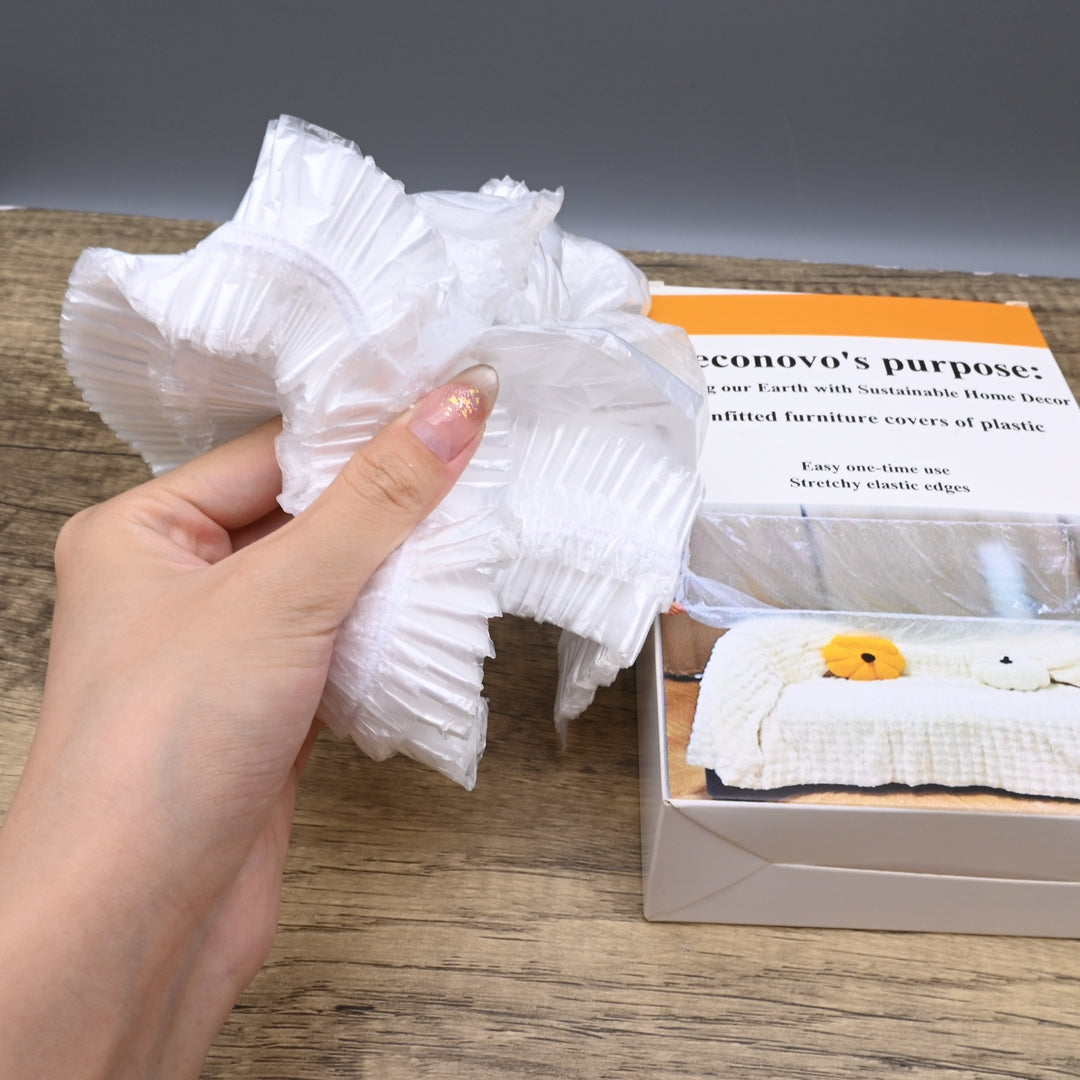 Deconovo's purpose: Saving our Earth with Sustainable Home Decor Professional Grade Unfitted Furniture Covers Of Plastic Universal Size Protection Sheets Disposable Moving Storage Dust Covers