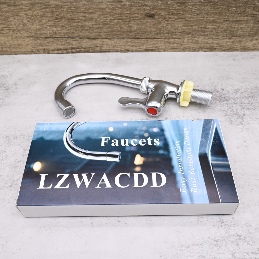 LZWACDD Modern Single Cold Water Kitchen Sink Faucets Stainless Steel  Bathroom Laundry Utility Room Basin Tap