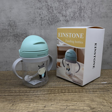 EINSTONE Feeding Bottles Cartoon Baby Bottle Green Adorable Durable Leak Proof Easy Clean for Little Ones