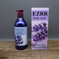 EZRR Body Wash Lavender Scented Moisturizing Shower Gel for Men and Women with Long Lasting Fragrance