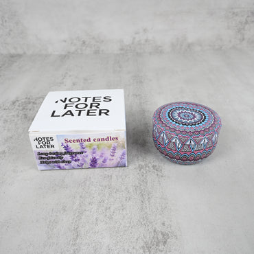 NOTES FOR LATER Lavender Scented Soy Wax Candle with Dried Petals Aromatherapy Candle for Sleep & Relaxation