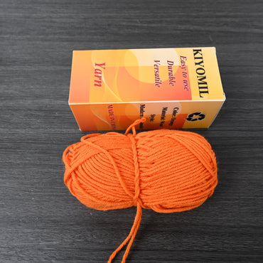 KIYOMIL Yarn Orange Wool Modern Minimalist Soft Durable for Knitting and Crochet Projects