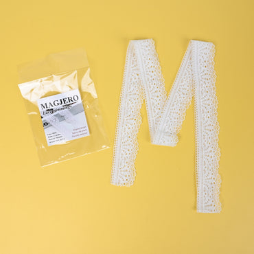 MAGJERO Decorative Lace Trim for Clothing, Edging, and Crafts, Soft Durable Lace Trim for DIY Garments and Home Décor