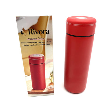 Rivora Vacuum flasks Red 304 Stainless Steel 400mL 160G Thermal Cold Insulation Portable Drink Container Vacuum Flasks