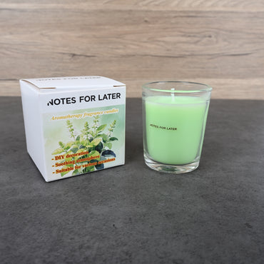 NOTES FOR LATER Vanilla Scented Aromatherapy Candle Colorful Glass Jar Candle for DIY Décor & Gifting, Soothing Ambiance & Fragrance