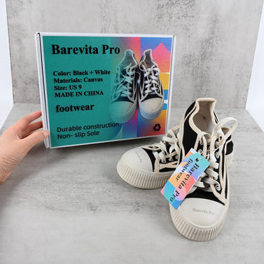 Barevita Pro Footwear White Canvas Casual Running Shoes Breathable Comfortable Cushioning for Fitness Enthusiasts Daily Wear