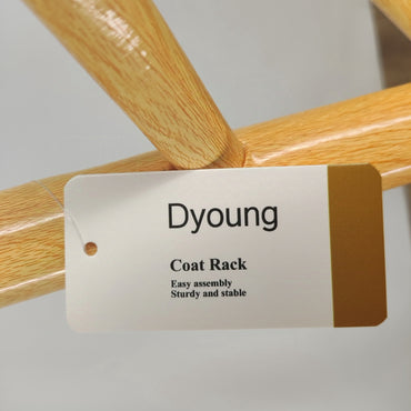 Dyoung Kids' Wooden Cross Coat Rack - Sturdy & Easy-to-Assemble Organizer