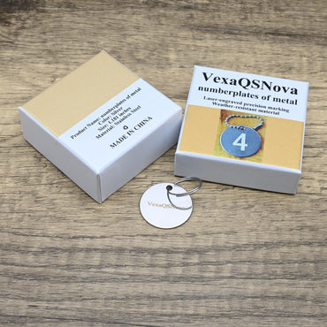 VexaQSNova Custom Metal ID Number Plates Premium Stainless Steel Numberplates of Metal for Personal Identification