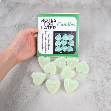 NOTES FOR LATER Heart-Shaped Confession Candles Green Romantic Candle for Gift & Evening Ambiance