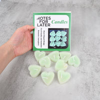 NOTES FOR LATER Heart-Shaped Confession Candles Green Romantic Candle for Gift & Evening Ambiance