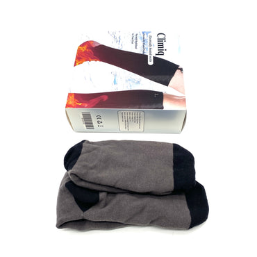 Climiq Electrically heated socks Grey And Black Cotton Unisex 3.7V 45-55℃ 4000Mah Rechargeable Foot Warmer Electrically Heated Socks