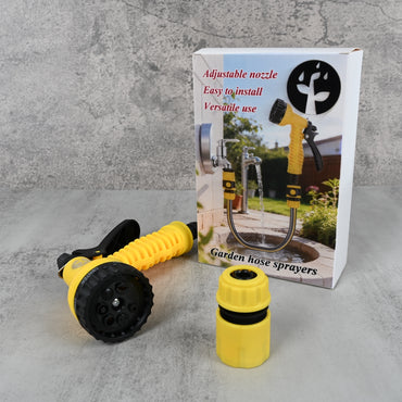 Adjustable Garden Hose Sprayer Multi-Pattern Nozzle for Watering, Cleaning & Gardening