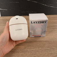 LAYZDRY Mini Humidifier Small Droplet White Compact Quiet for Desk Nightstand Auto Shut Off