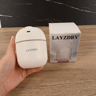 LAYZDRY Mini Humidifier Small Droplet White Compact Quiet for Desk Nightstand Auto Shut Off