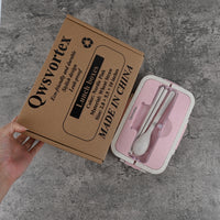 Qwsvortex Square Wheat Lunch Box Nordic Pink Eco Friendly Durable Stylish Design