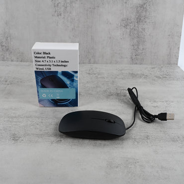 Origin Tech Computer Mouse Black Flat Style Sleek Design Comfortable Precise Navigation for Daily Use and Gaming