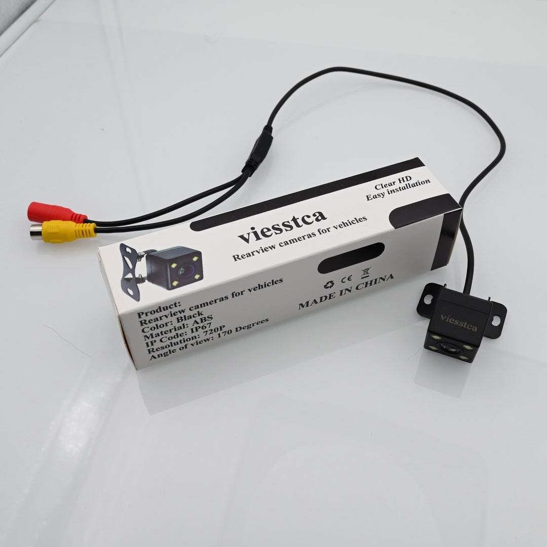 viesstca Backup Camera for Cars, Waterproof 170-Degree Wide Angle Rear View Parking Camera HD Night Vision
