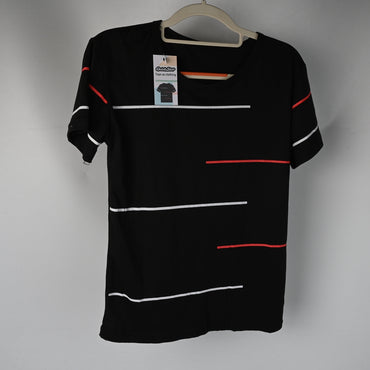 QuickStar Tops as Clothing Black Short Sleeve Top Breathable Fabric Comfortable Fit for Everyday Wear