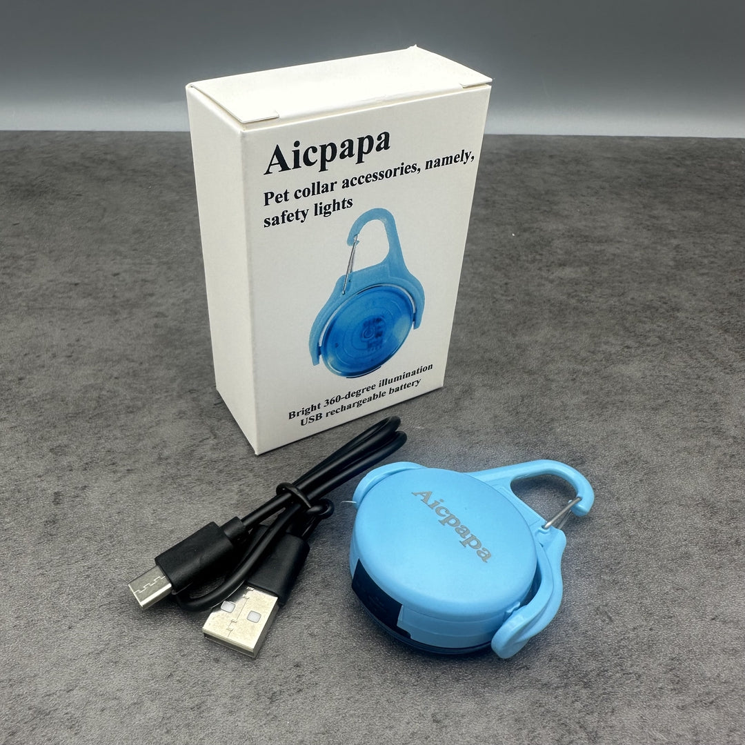 Aicpapa Pet Collar Accessories Safety Lights LED Rechargeable Rotating Clip On Light For Dogs And Cats Waterproof Night Walking Light