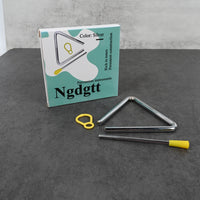 Ngdgtt Orff Triangle Bell with Striker High-Quality Steel Percussion Instruments for Music Education