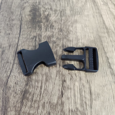 WMWQ Durable Black Plastic Buckles for Straps - Versatile & Lightweight Design