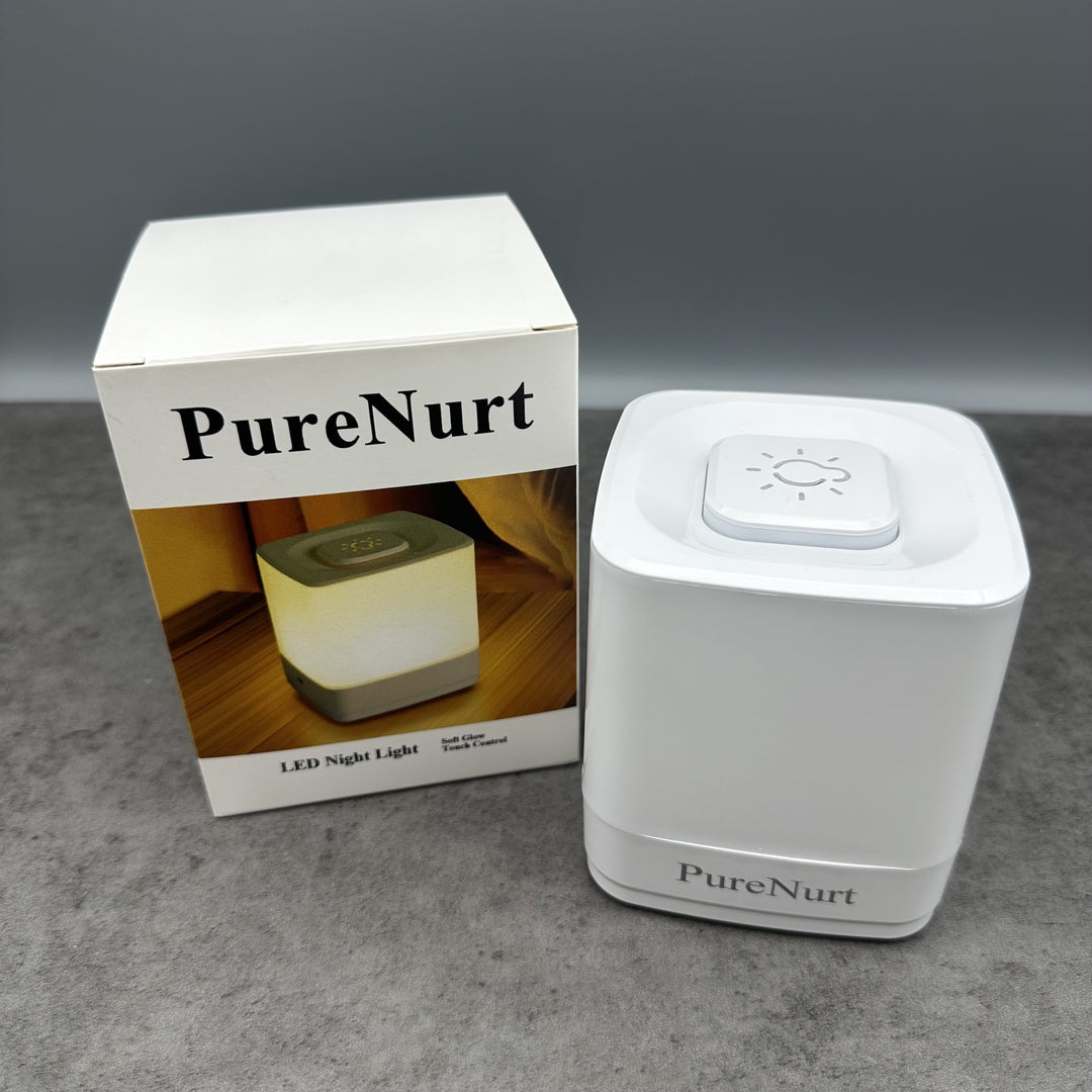 PureNurt Modern LED Night Light Touch Control Rechargeable Bedside Lamp With Battery Powered Soft Lighting