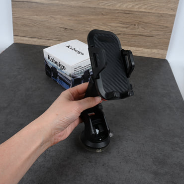 Kxbuigo Universal Car Phone Mount Strong Suction Windshield & Dashboard Smartphone Holder