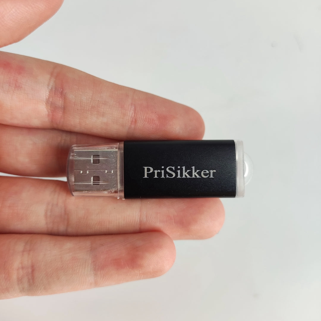 PriSikker Portable USB Memory Card Reader - Sleek U-Shaped Design for Mobile Phones (Black)