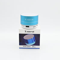 X-nnevat Wireless Speakers - Compact and Stylish Metal Mini Bluetooth Speaker in Blue for On-the-Go Audio Enjoyment