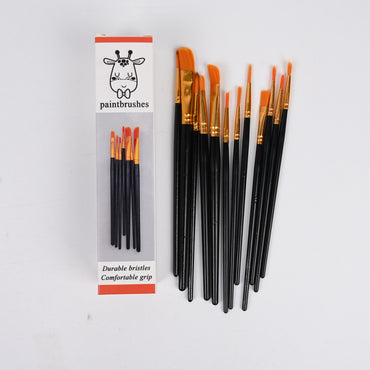 Professional Black Oil Painting Paintbrushes Premium Artist Paintbrushes Set for Oil Colors