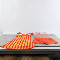 AILEDNEHS Bathing Suits Swimwear Red and Yellow Vibrant Summer Beach Days Stylish Comfortable