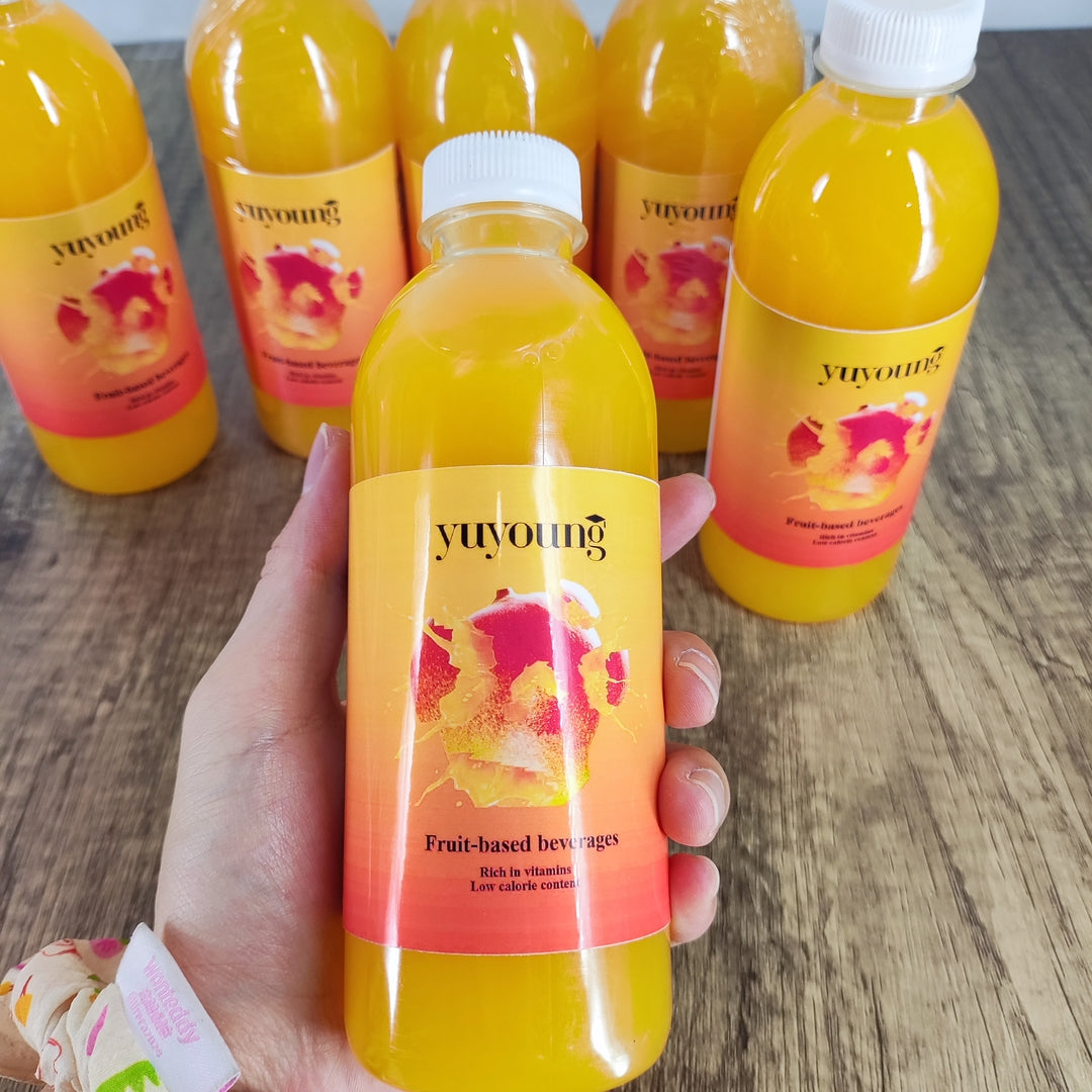 yuyoung Low Sugar Mango Fruit-based beverages - 12.17 fl oz Bottles, Rich in Vitamin C