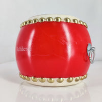 Jdfdexc Compact Red Wooden Drum - Perfect for Small Spaces and Kids