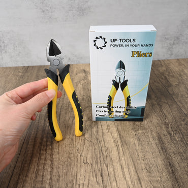 UF-TOOLS POWER, IN YOUR HANDS 6-Inch Diagonal Pliers – Carbon Steel Precision Cutting & Gripping Tool