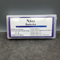 Nzzz Lithium Battery Set - Purple 2000mAh & Blue 1500mAh for Outdoor Adventures
