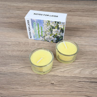 NOTES FOR LATER Jasmine Scented Soy Candle Yellow Relaxing Aromatherapy Candle, Long-Lasting & Natural Soy Wax