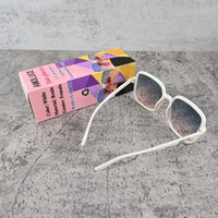 AMOLUCE Women's Outdoor Sunglasses White Resin Frame UV Protection Lightweight for Hiking Driving and Beach