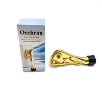 Orchron Door stops of metal Gold Metal Kickdown Door Holder With Rubber Foot And Screws Drilling Mount Door Stops