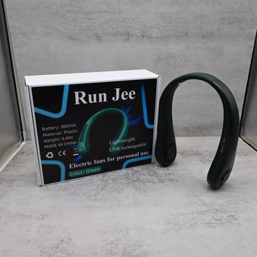 Run Jee Portable Electric Fans for Personal Use Hands Free Neck Fan USB Rechargeable Personal Cooling Electric Fans Wearable Mini Electric Fans