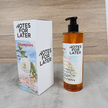 NOTES FOR LATER White Tea Scented Shampoo Gentle Daily Cleansing & Hair Nourishment with Refreshing Fragrance